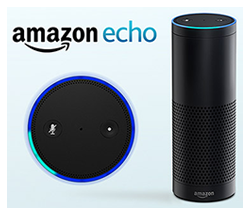 Amazon Echo Alexa Product Shot and Logo
