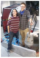 Tim Sway and Drew Blanke with Airplane Wing Illumiringer Guitar Trashformers